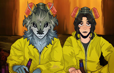 characters by polilyen on twt (left) and chipsahoy (right)