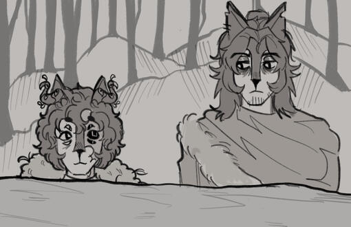character on the left belongs to @cloverbyte